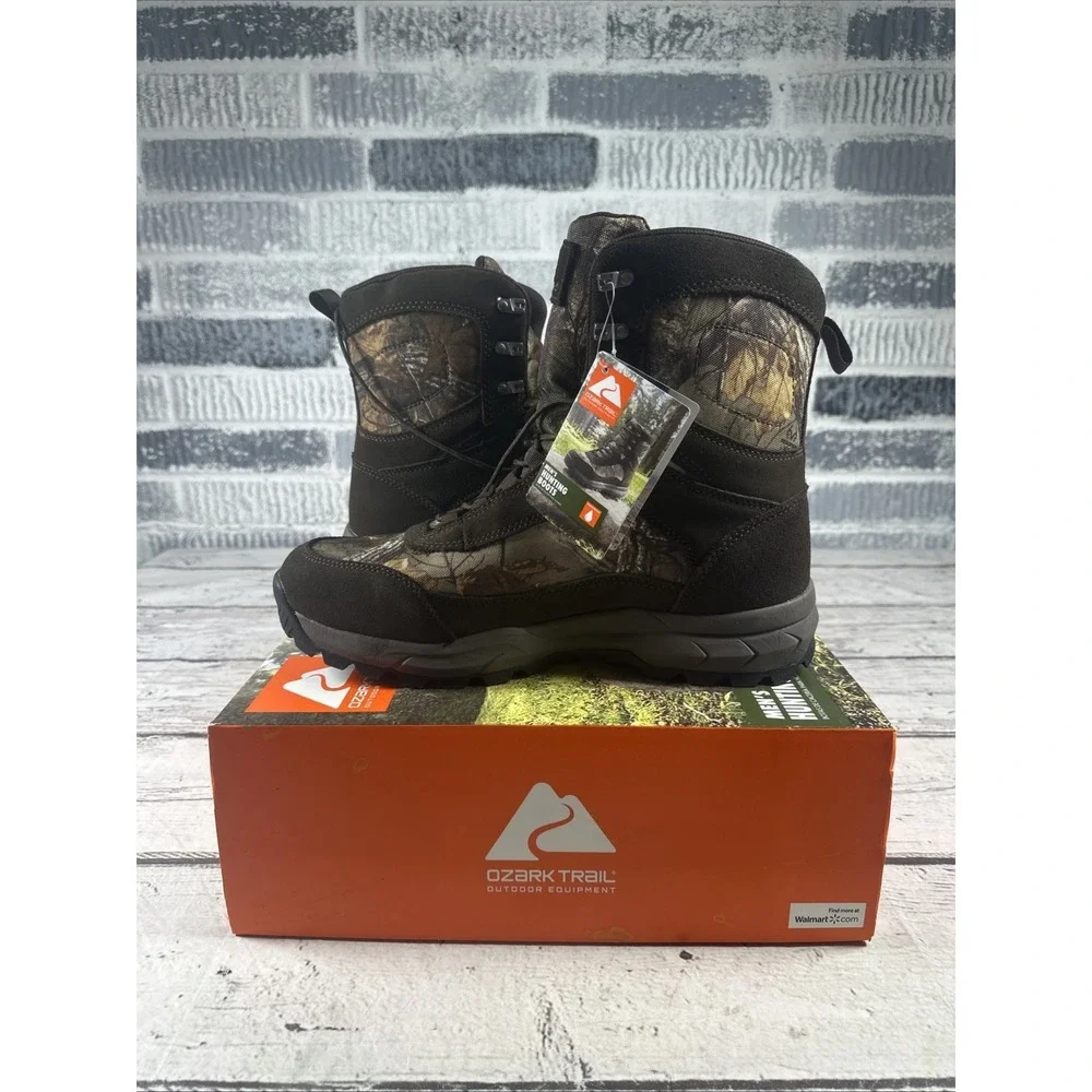 OZARK TRAIL Men's Size 11.5 Hunting Boots Terrain Camo Color Outdoor New NIB